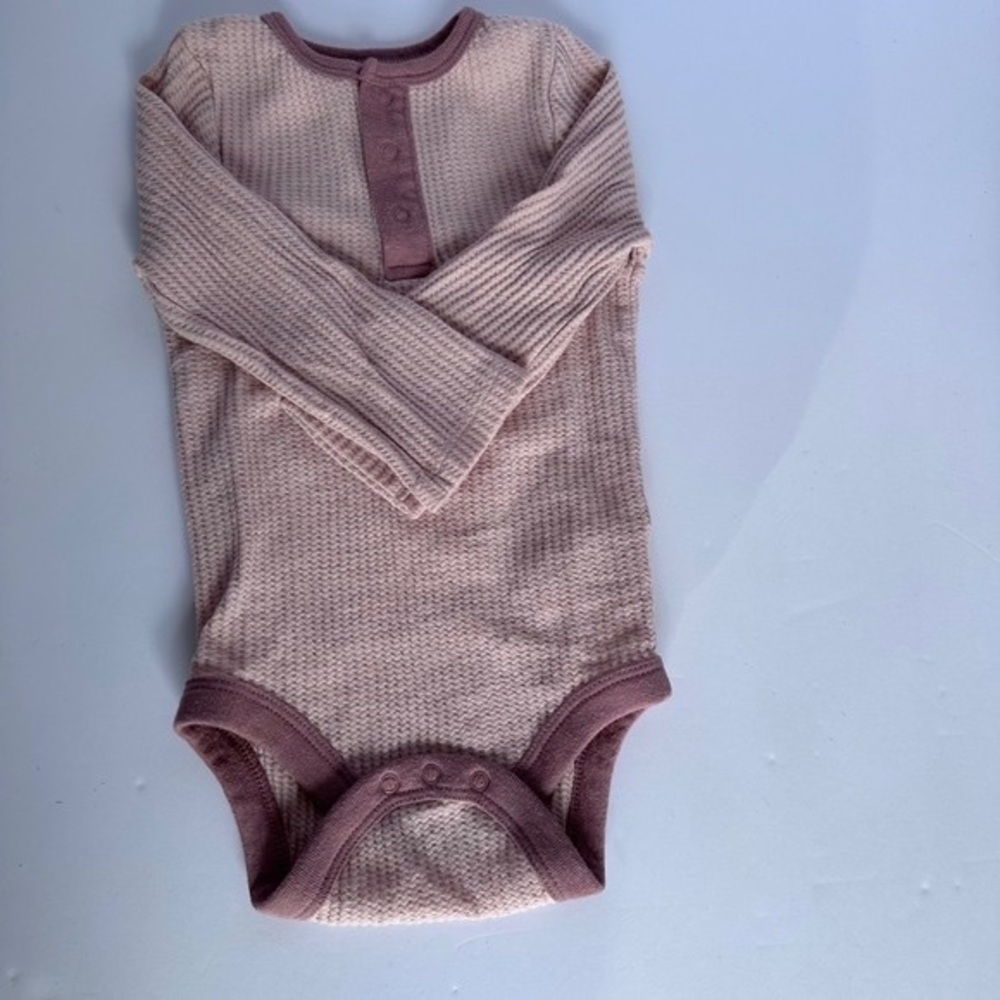 Pink Long Sleeve Baby Onesie